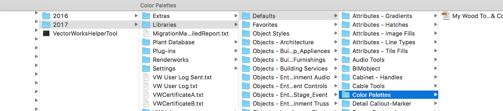 Color Palette Migration - Troubleshooting - Vectorworks Community Board