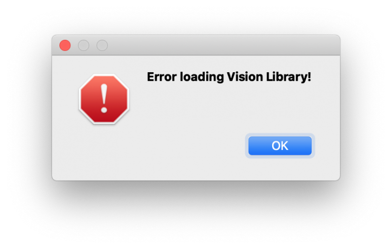 Download Error Loading Vision Library - Troubleshooting ...