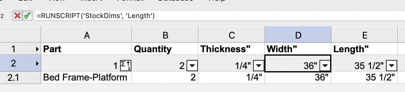 Worksheet data for thickness, width, length? - General Discussion ...