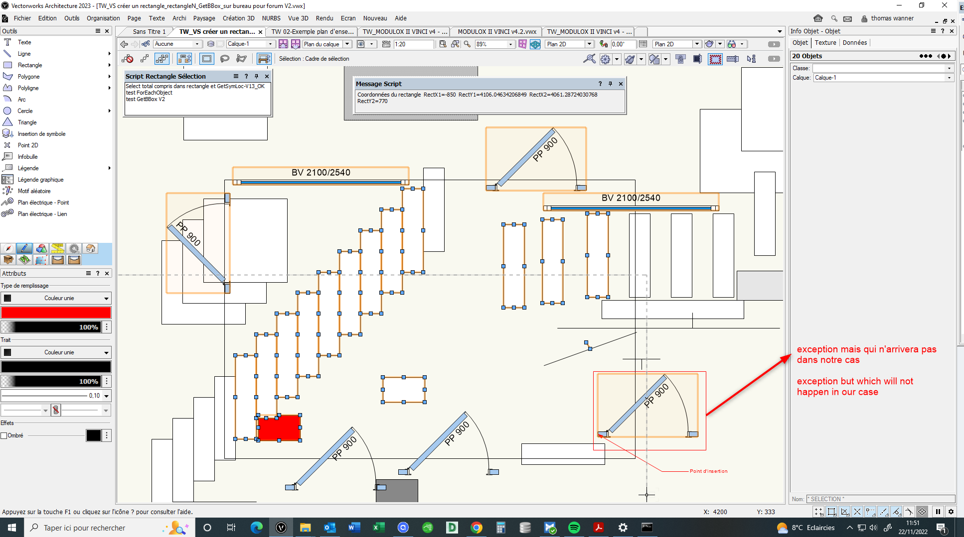 Script sélectionner ce qui est dans un rectangle / Script select what ...