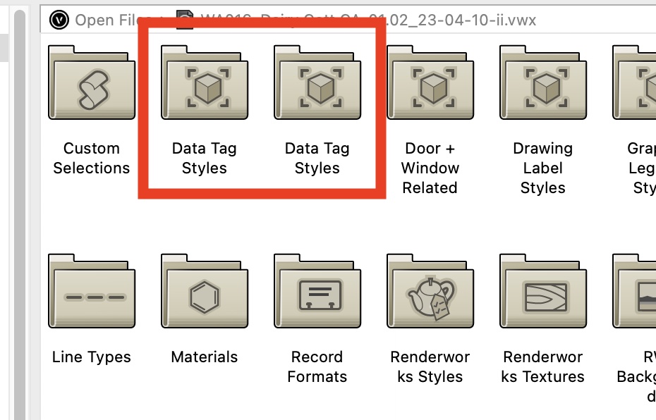 Data Tag resource folders - Troubleshooting - Vectorworks