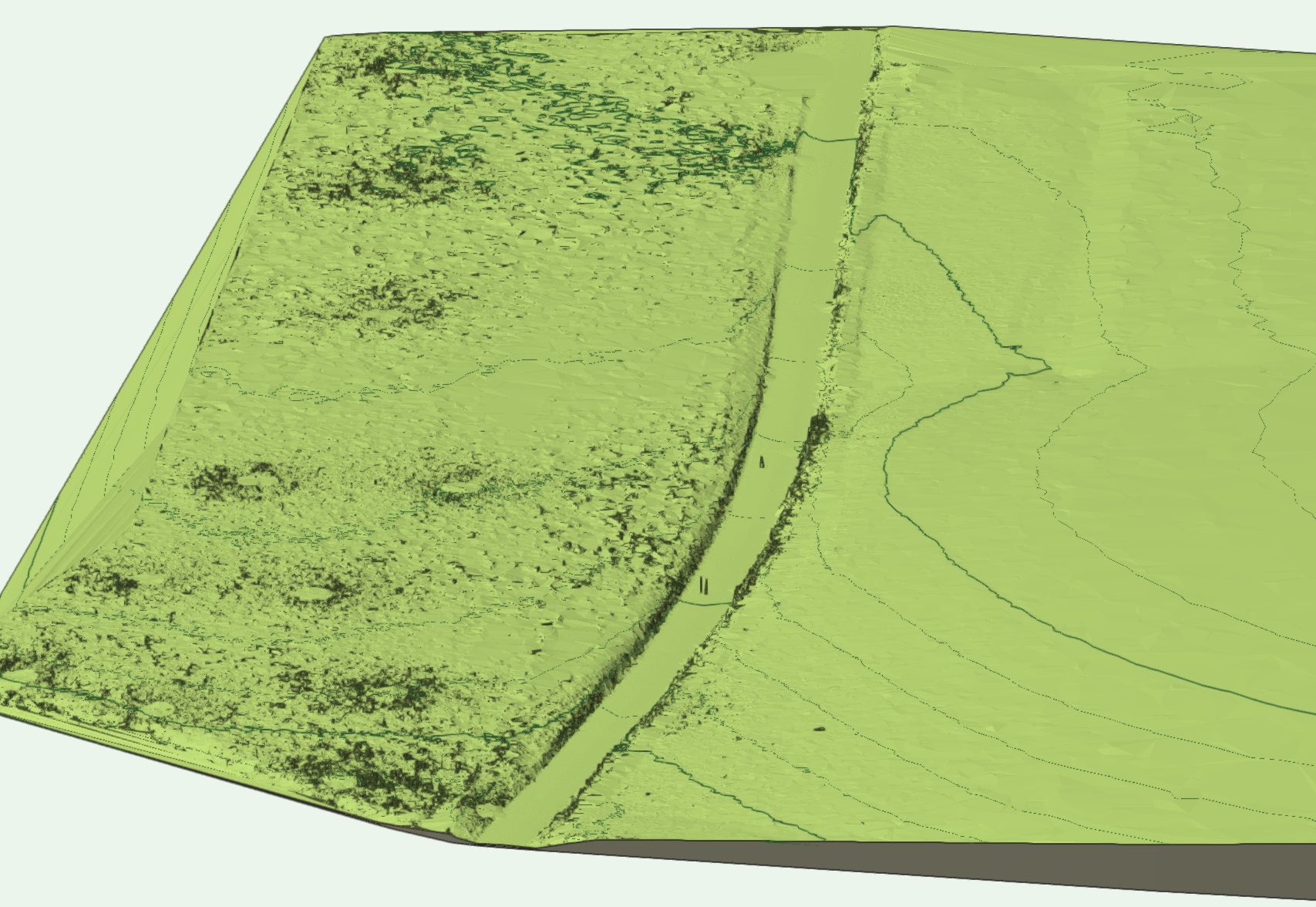 Digital terrain model from pointcloud - how to smoothen / make model