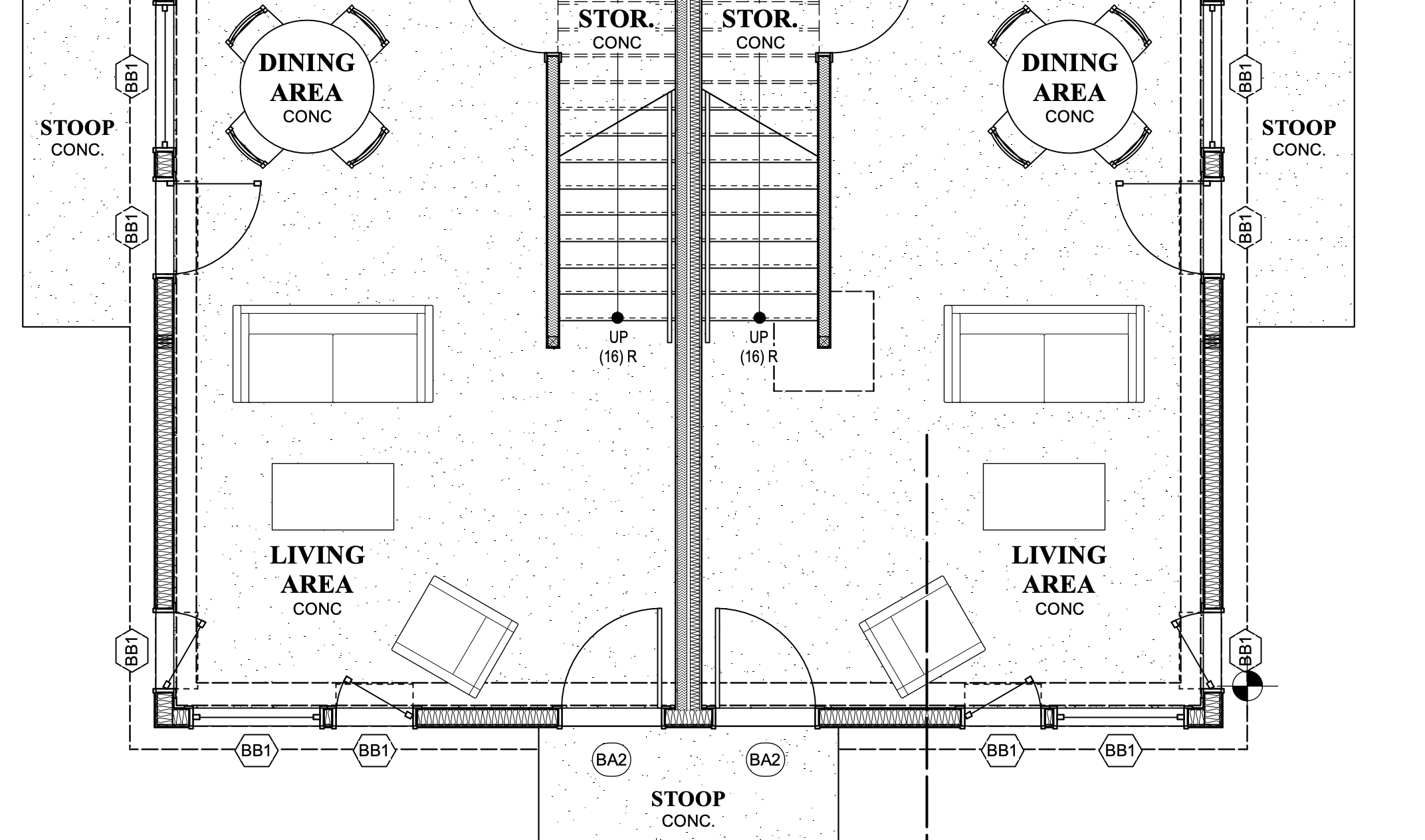 3D Door And Window Tags In Flipped Floor Plan Symbol General 